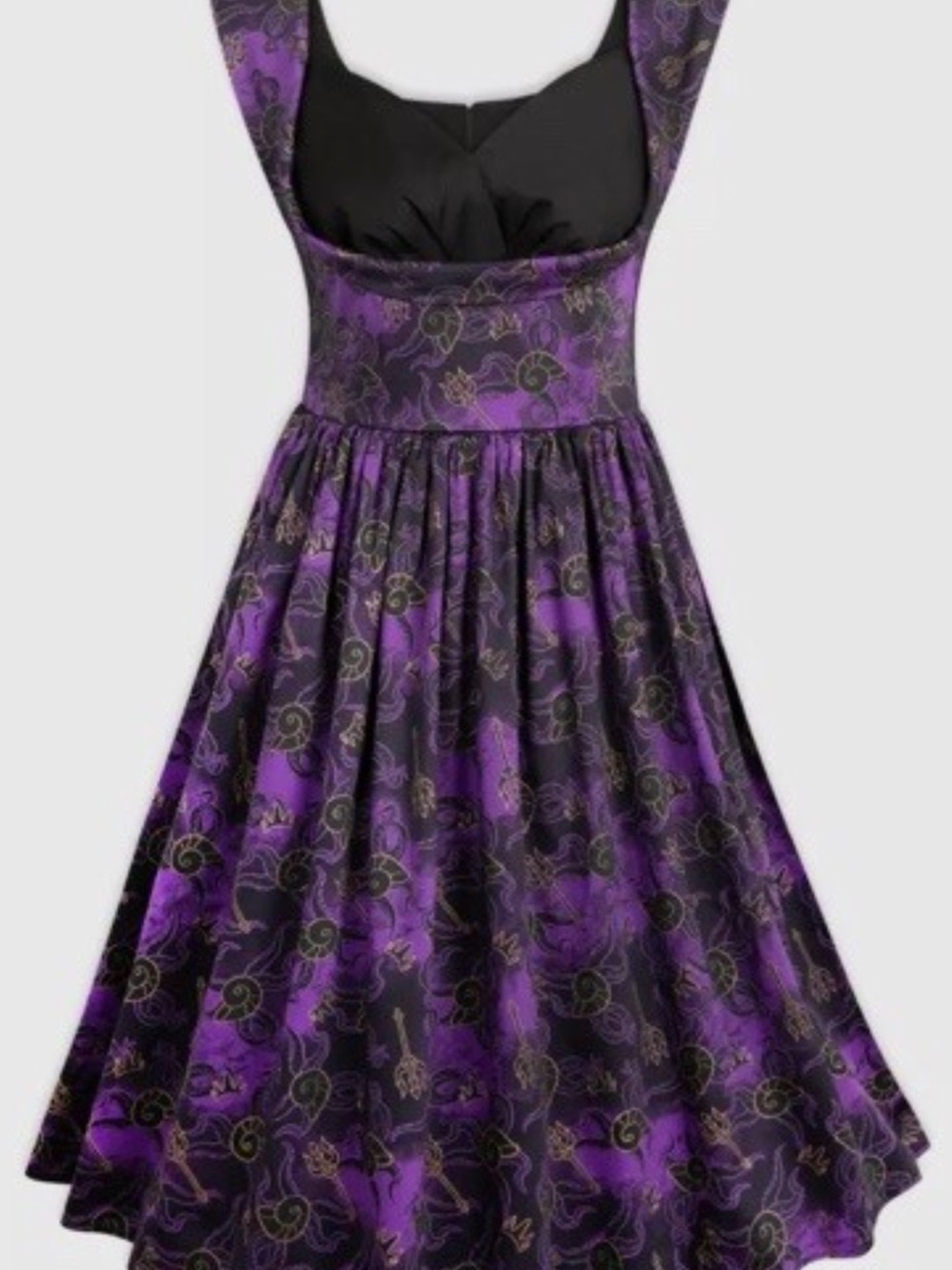 Disney Purple and Black Ursula Midi Dress